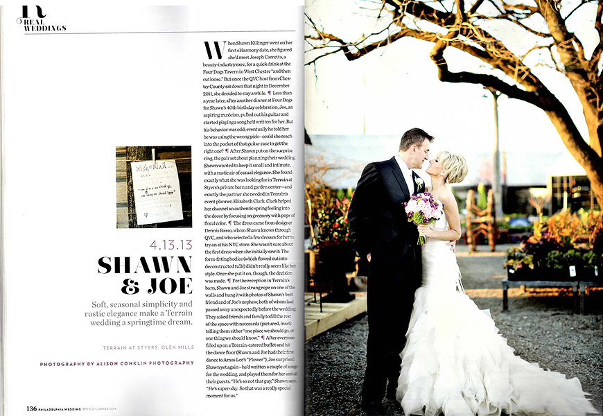 philadelphia wedding magazine real wedding and editorial feature